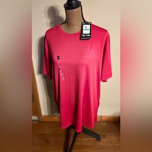 NWT/ UNDER ARMOUR LADIES PINK JERSEY TOP, SIZE L, RETAILS $45